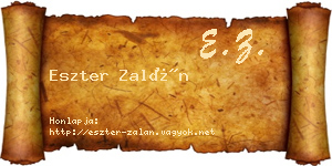 Eszter Zalán névjegykártya